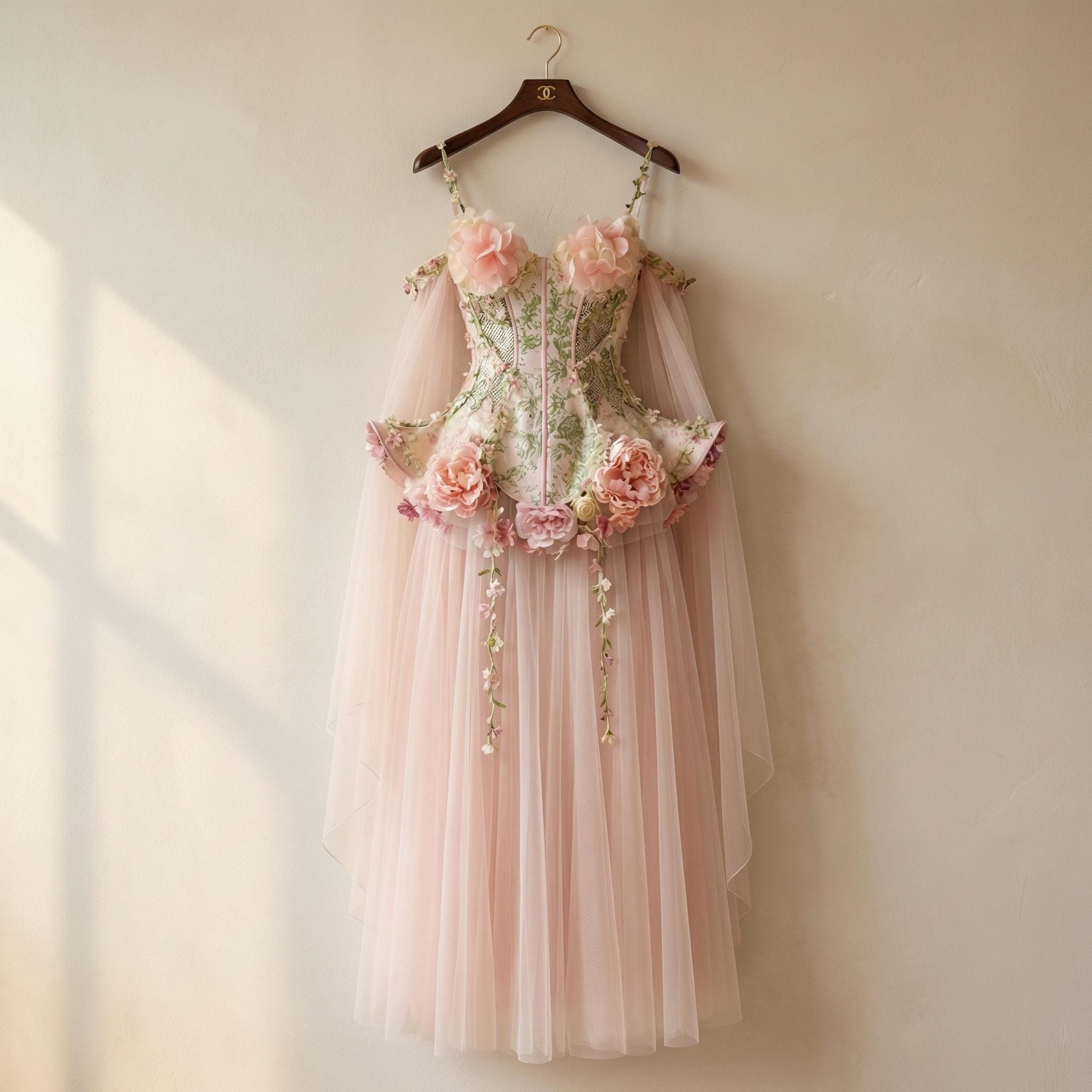 pink corset fairy dress Rosy Whisper Fairy Corset Dress – Vintage Princesscore Pink(Pre-Sale 30days) / M main image 0