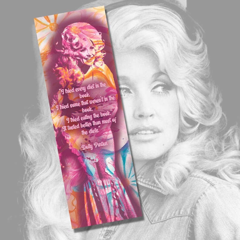 Dolly Parton Bookmark Etsy