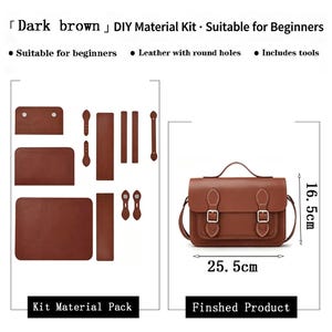 Etui-Leder Umhängetasche, Umhängetasche aus Rindsleder, Umhängetasche für Anfänger & handgefertigte Geschenke Dark Brown