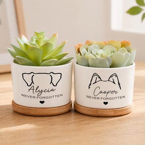 Gepersonaliseerde bloempot ter nagedachtenis aan uw huisdier, herinneringsgeschenk bij het verlies van een hond, bloempot op maat voor uw huisdier, geschenk bij verlies van een huisdier, aandenken aan uw hond, kerstcadeau