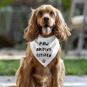 Paw Abiding Citizen polyester Pet Bandana | Print