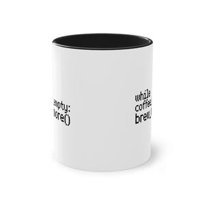 Python Developer Mug - While Coffee Empty Brew More - Tazza Programmatore Python - Funny Coding Gift - Minimalist Tech Cup by AFKStoreIT immagine 2