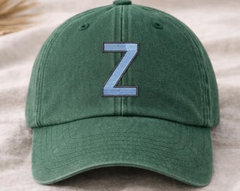 Custom Initial Embroidered Hat, Personalised Kids Hat with Letter, Unisex Monogrammed Hat, Adjustable Children Hat, Birthday Gift for Kids