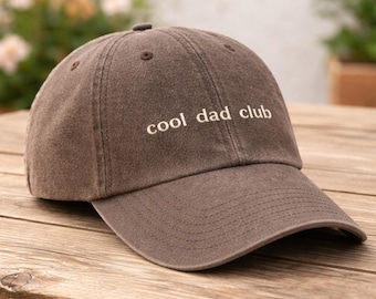 Cool Dads Club Embroidered Cap, Retro Cool Dad Hat, Adjustable Fathers Day Hat, Dad to be Baseball Cap, New Dad Gifts, Minimalist Daddy Gift