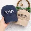 Personalised Grandpa Hat with Est Year, Embroidered Granddad Cap, Pregnancy Announcement Gift, Vintage Baseball Cap, Grandpa Birthday Gift product logo