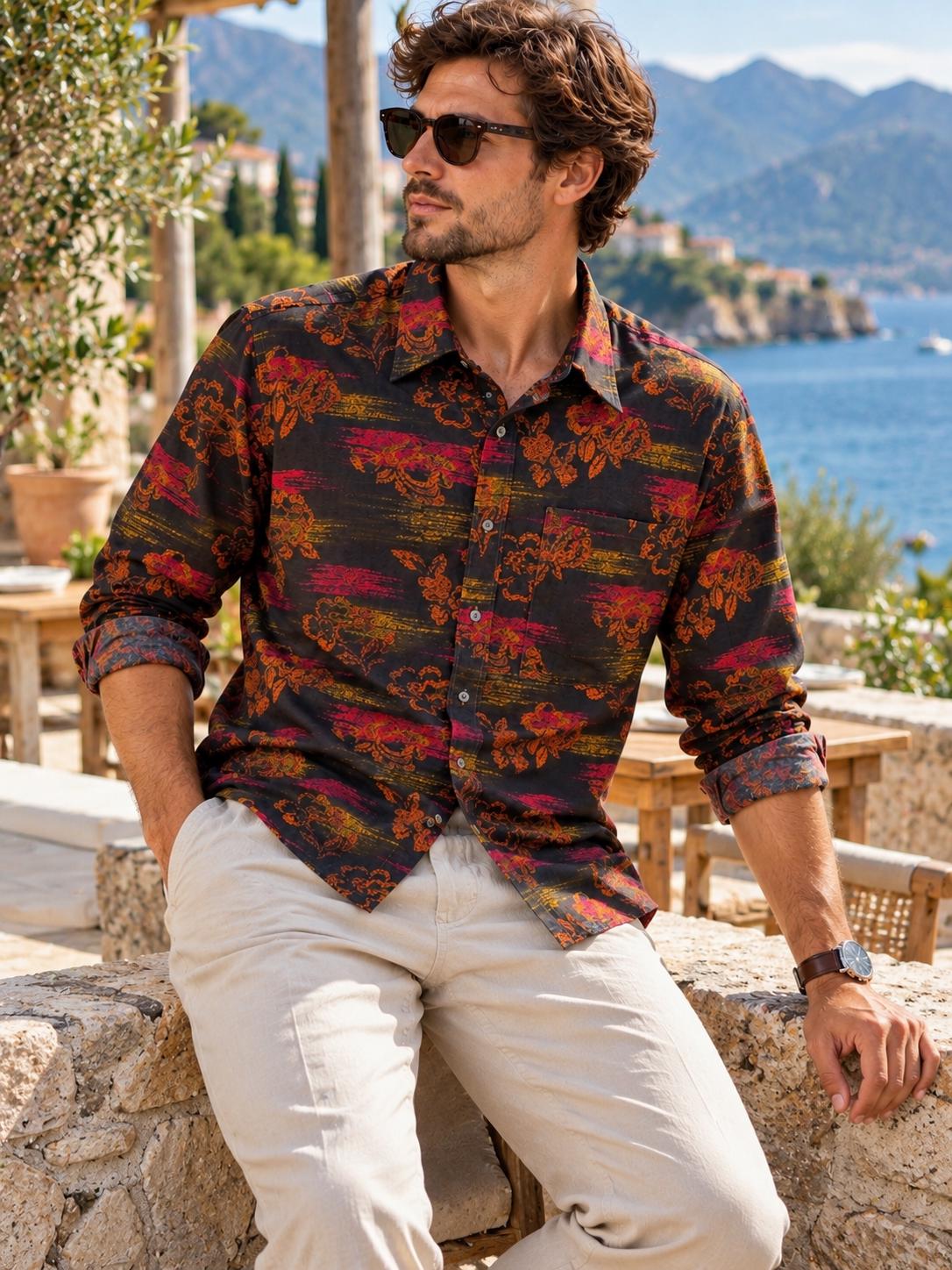 Buy 70s Big Collar Shirts Men Online In India - Etsy India
