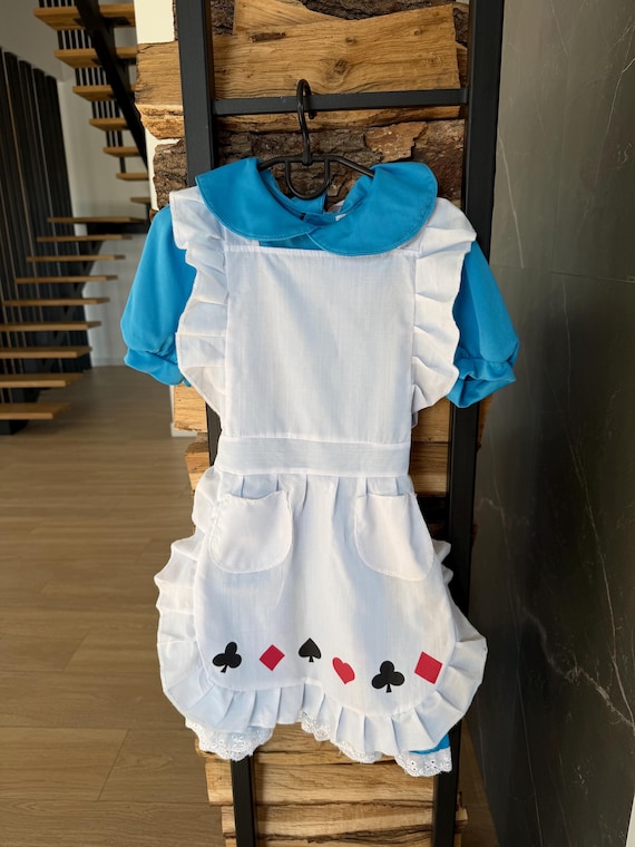 Alice in Wonderland Costume for Girls, Kids Alice Dress, Wonderland Party Costume, Halloween Alice Outfit, Fairy Tale Costume 6–9 Years