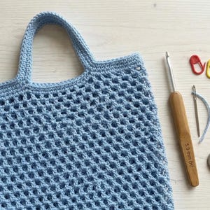 Easy Crochet Tote Bag Pattern PDF | Beginner Mesh Market Bag | Everyday ...
