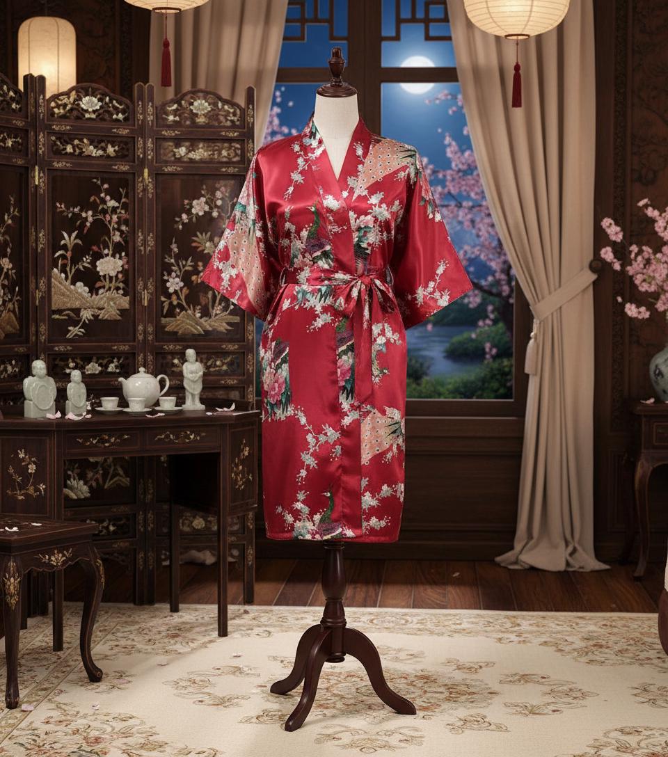 Chemisier Kimono Fille M&S 5-6 Ans – Rose Floral, Manches Courtes, Tissu Sheer (Occasion Parfait)