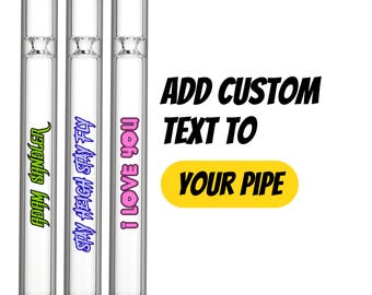 Personalisierte One Hitter Pfeife - Benutzerdefinierte Glas Chillum 4 Zoll gravierte Name Tabakpfeife