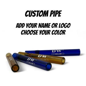 Glas One Hitter Pfeife - individueller Name Tabak Chillum, personalisiertes Tabak Geschenk
