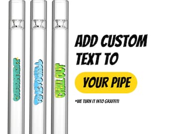 Custom Graffiti One Hitter Pfeife - Personalisierter 4-Zoll-Glastabak Chillum