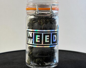 Airtight Glass Herb Storage Jar, Smell Proof Spice Holder, Mini Dab Box (60ml)
