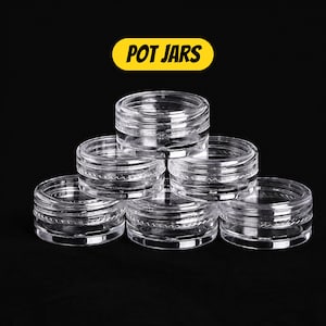 25 Pack Clear Plastic Jars with Screw Lids, 5ml Sample Containers for DIY Packaging