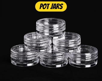 25 Pack 5ml Clear Plastic Sample Jars with Screw Lids