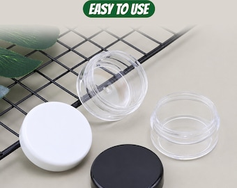 Clear Plastic Cosmetic Pot Jars 5ml - Screw Top Sample Storage Containers