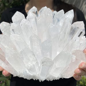 5KG + Bergkristall-Cluster, Quarzkristall VUG, Kristallheilung Reiki, Innendekoration, Kristallskulptur, Mineral, Kristallgeschenke , Laborkristall