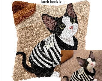 Custom pet Photo Pillowcase Kit, DIY Art Kit, Personalized, Sofa decorative cushions Gift for Dad 16.9x16.9 inch.
