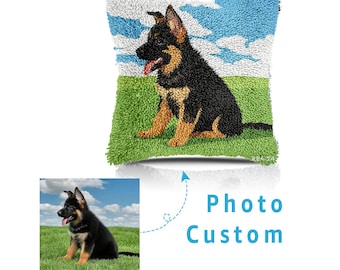 Custom Photo Pillow Kit DIY Tapestry Cushion Kit Personalized Customization Handcrafted  Pillowcase Kit Gifts for classmates 16 x 16  in