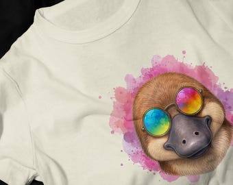 Platypus with Rainbow Sunglasses T-Shirt | Collection Festival Tee
