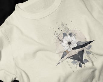 Vintage Moon Flower T-Shirt | Botanical Floral Sun Tee
