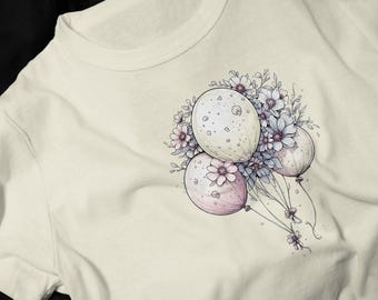 Balloon Bouquet T-Shirt | Lunar Balloon Floral Design