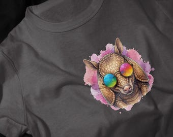 Dasypodidae with Rainbow Sunglasses T-Shirt | Collection Festival Tee
