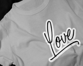 Love Script Tee | Graphic T-Shirt, Handlettered Love Design