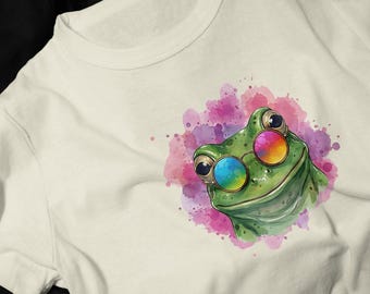 Frog with Rainbow Sunglasses T-Shirt | Collection Festival Tee