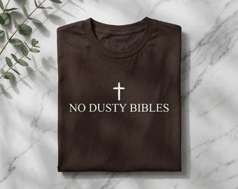 T-shirt cristiana con messaggio religioso e ispirazionale su Gesù, unisex in cotone pesante.