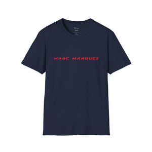 Marc Marquez MotoGP Racing Graphic T-Shirt, Motorsport Apparel Tee Navy
