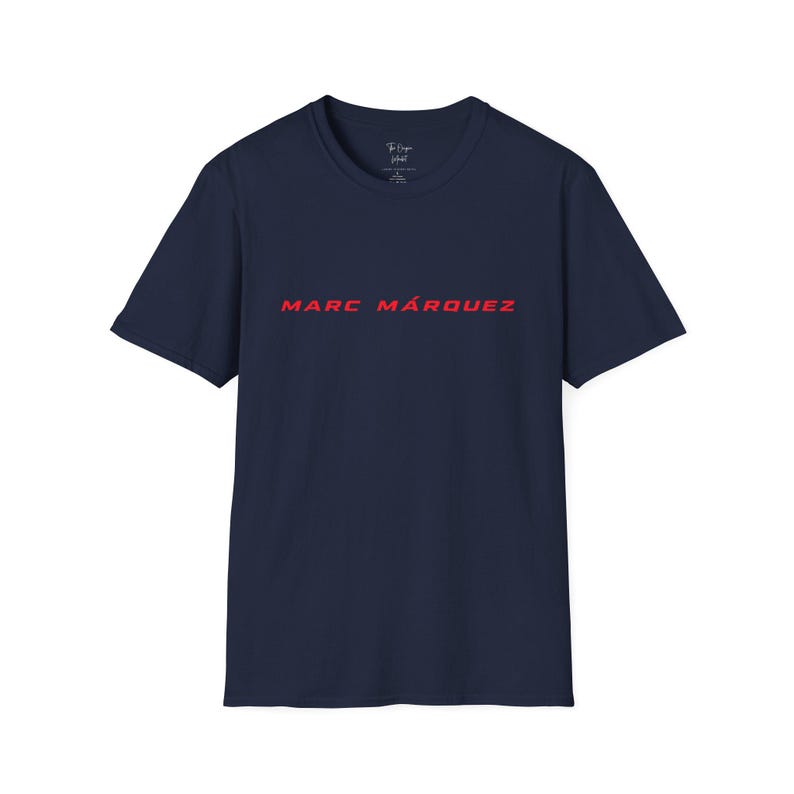 Marc Marquez MotoGP Racing Graphic T-Shirt, Motorsport Apparel Tee Navy