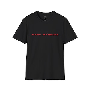 Marc Marquez MotoGP Racing Graphic T-Shirt, Motorsport Apparel Tee Black