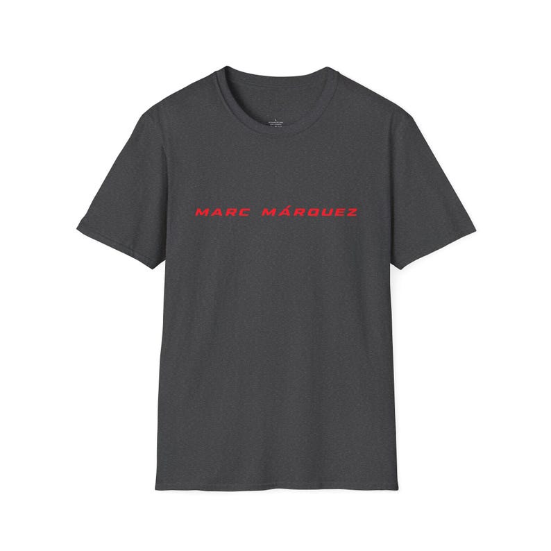 Marc Marquez MotoGP Racing Graphic T-Shirt, Motorsport Apparel Tee Dark Heather