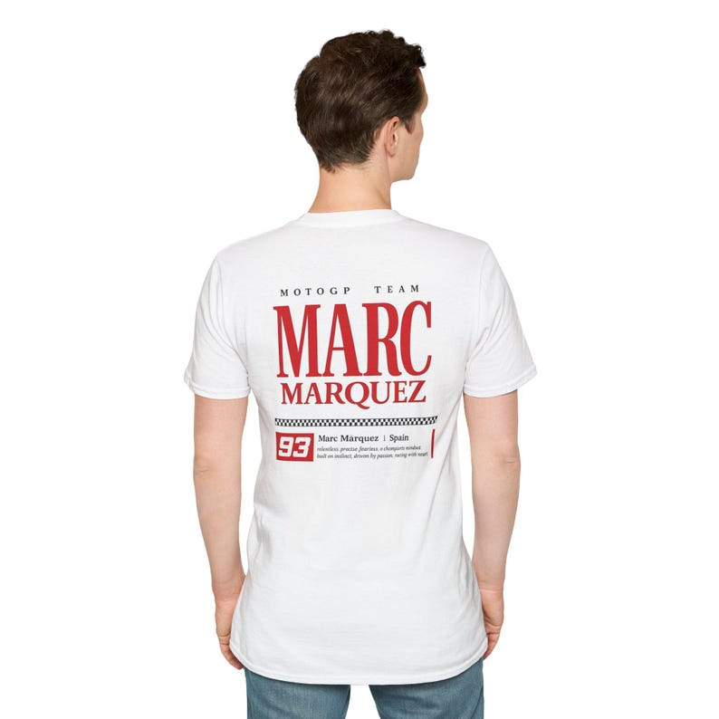 Marc Marquez MotoGP Racing Graphic T-Shirt, Motorsport Apparel Tee image 14
