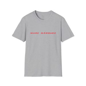 Marc Marquez MotoGP Racing Graphic T-Shirt, Motorsport Apparel Tee Sport Grey