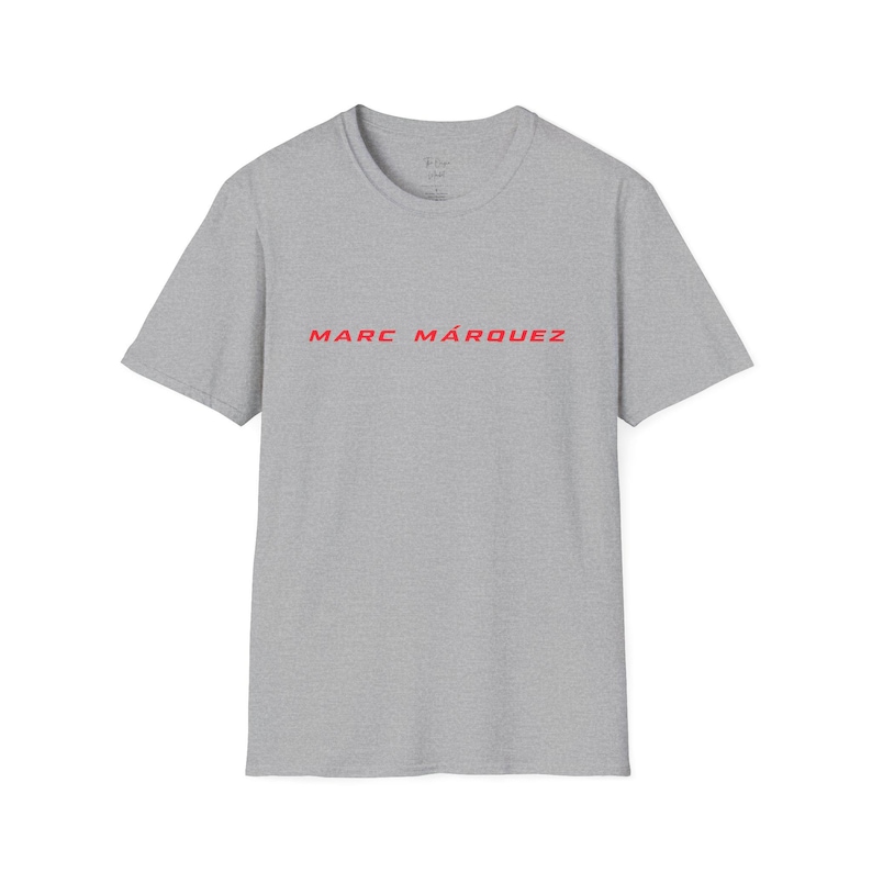 Marc Marquez MotoGP Racing Graphic T-Shirt, Motorsport Apparel Tee Sport Grey