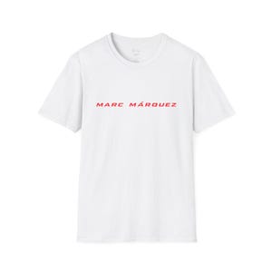 Marc Marquez MotoGP Racing Graphic T-Shirt, Motorsport Apparel Tee White