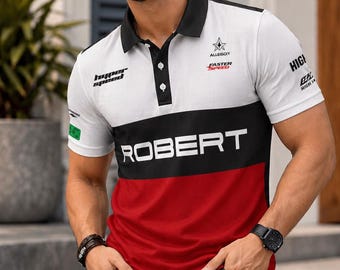 Personalized Racing Name Polo Shirt | Custom F1 Motorsport Shirt