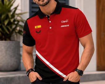 Koszulka polo Marc Marquez 93 | Odzież dla fanów MM93 Racing MotoGP | Prezent dla mężczyzn