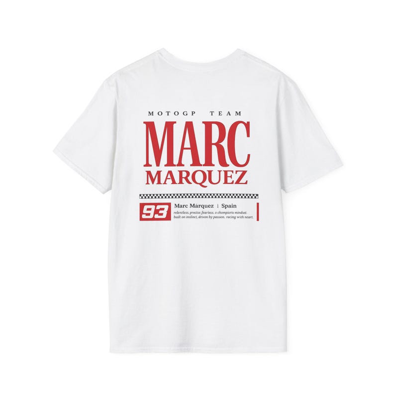 Marc Marquez MotoGP Racing Graphic T-Shirt, Motorsport Apparel Tee image 10
