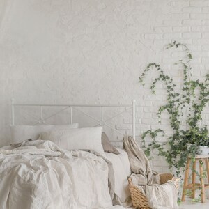 Flax Bed Linen... Linen Duvet Cover White King, Queen, Full, Twin Stonewashed Eco friendly Custom size image 2