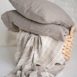 Linen Duvet Cover Grey: King, Queen, Full, Twin Stonewashed Eco ...