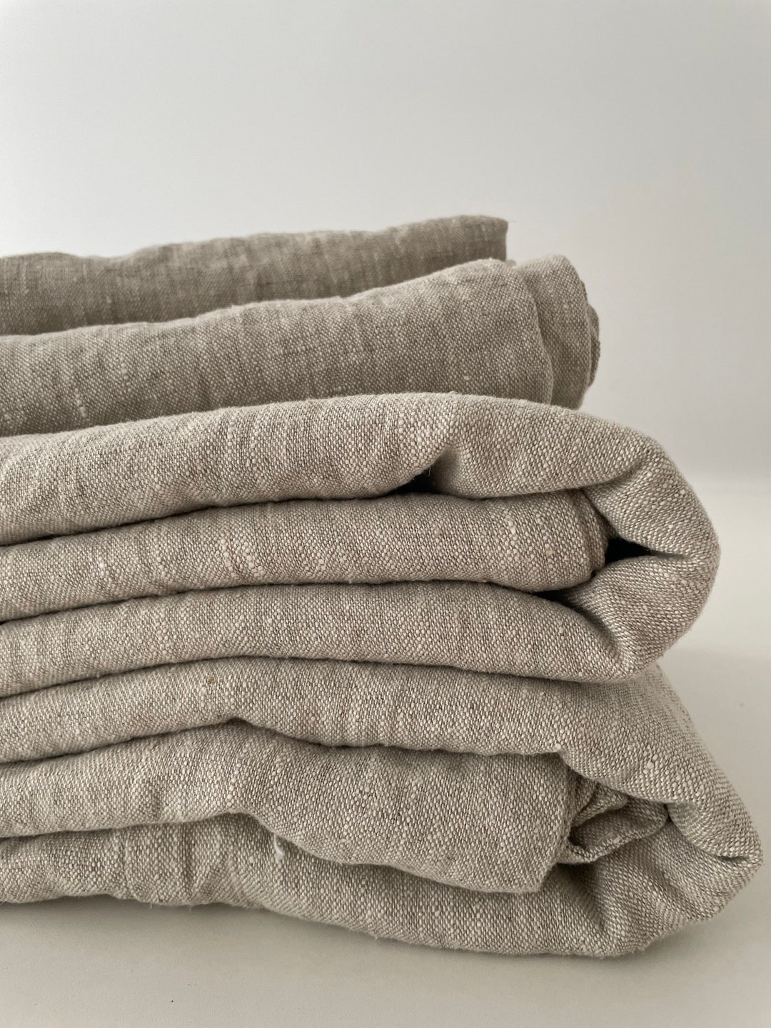 Flat Natural Grey Gray Bed Linen Sheet Heavy Weight Stonewashed