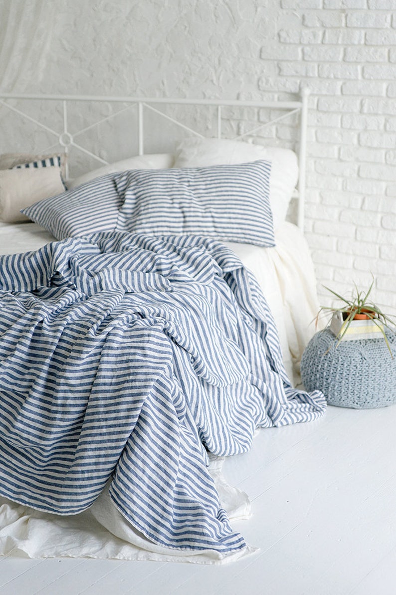 Flax Bed Linen Natural Softened Linen Duvet Cover Twin Full Etsy