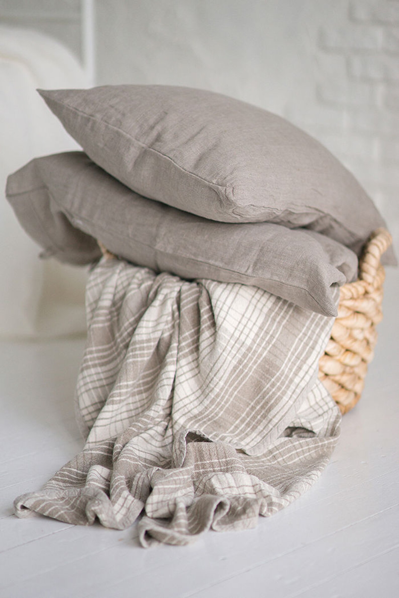 Flax Bedding Linen Set... Linen Duvet Cover and Two Etsy