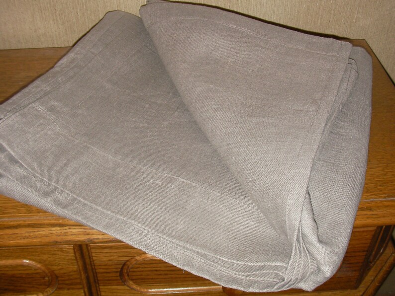 Flat Top Sheet Cover Grey Gray Pure Linen Flax Washed Softened Medium