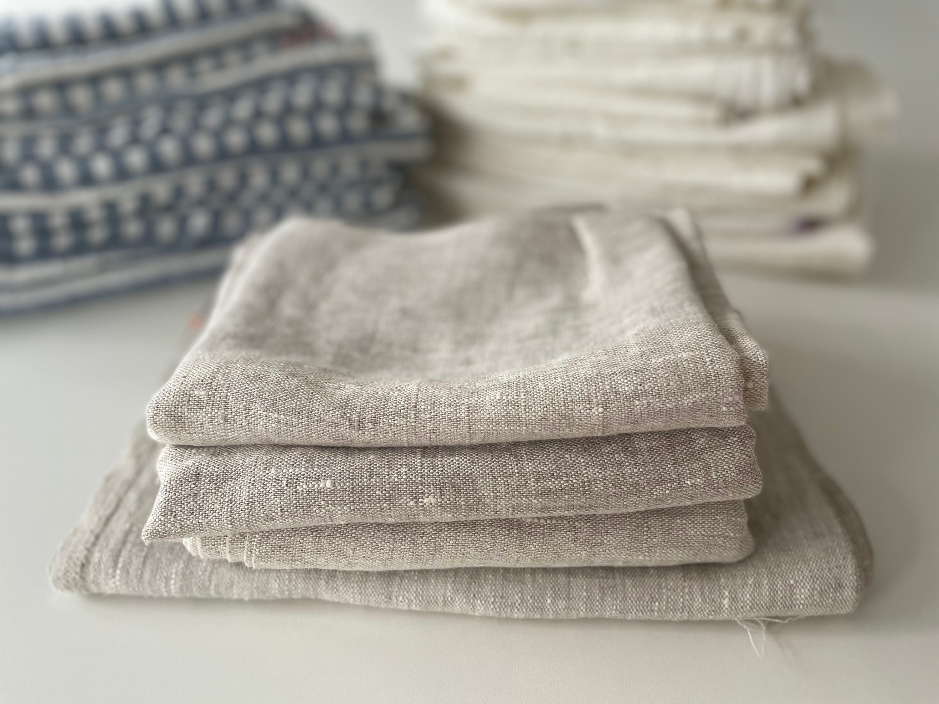 Pure 100% Linen Dish Towels - Set of 2 Linen Kitchen Towels Waffle Weave  Natural Color - 13 x 29-inch Soft Lightweight Stone-Washed Linen Hand  Towels