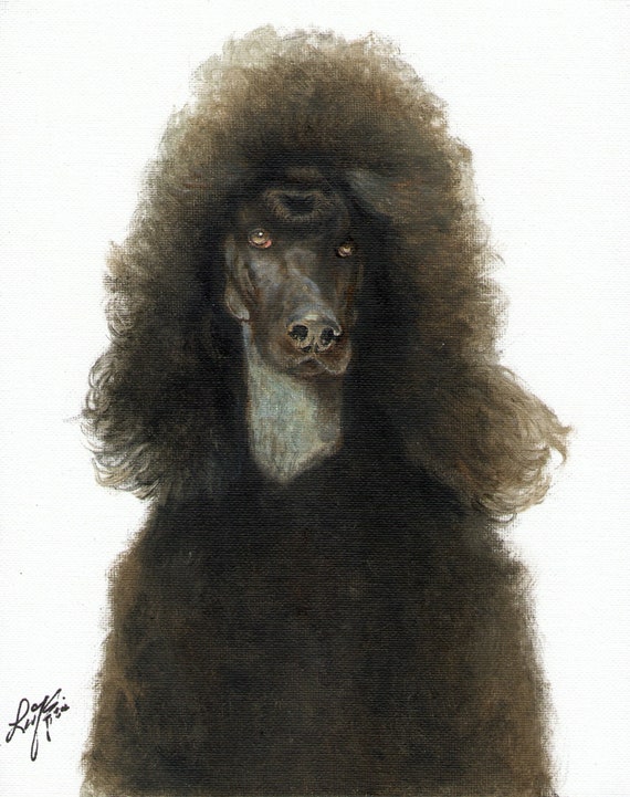 black poodle art