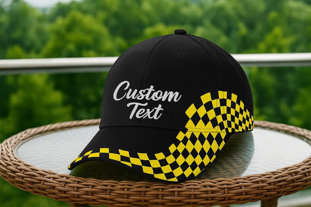 Custom Embroidered Grand Prix Hat, Personalised F1 Racing Cap, Pit Crew ...